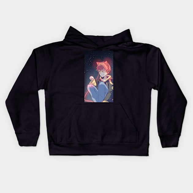 Space boy Kids Hoodie by Probablynotsam